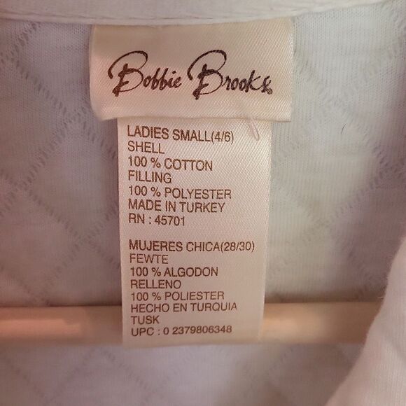Bobbie Brooks White Quilted Lightweight Jacket Size Small - Picture 7 of 10